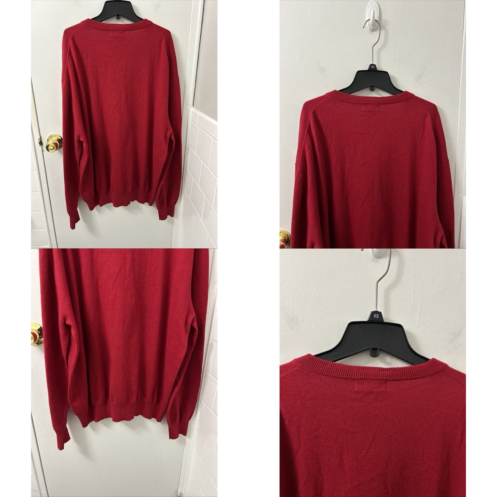 Orvis ORVIS Sweater Mens XL Red V Neck Silk Cashmere Blend Pullover L/S Size US XL / EU 56 / 4 - 8 Thumbnail