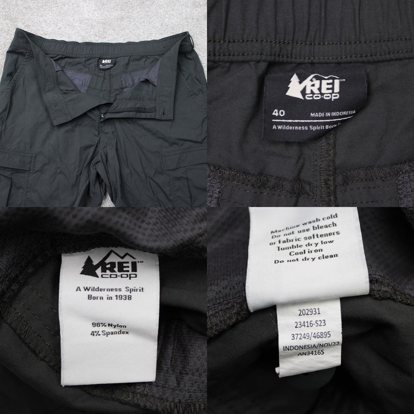 Vintage REI Co-op Shorts Mens 40 Gray Sahara 9" Cargo Nylon Water-Repellent Cargo Pockets Outdoor Summer Casual Mens Size US 40 / EU 56 - 8 Thumbnail