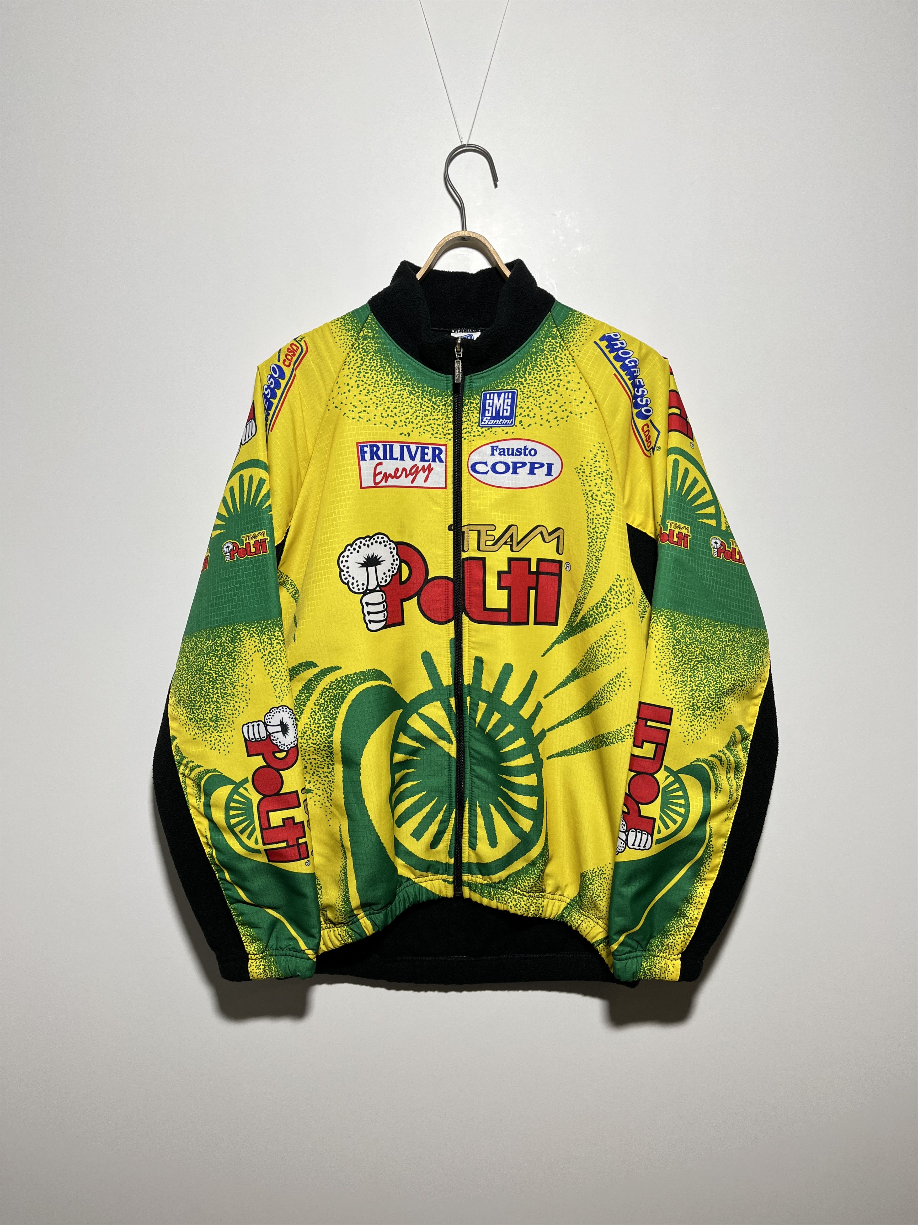 Vintage Vintage SMS Santini Polti Team Cycling Fleece Jacket Size US XXL / EU 58 / 5 - 1 Thumbnail