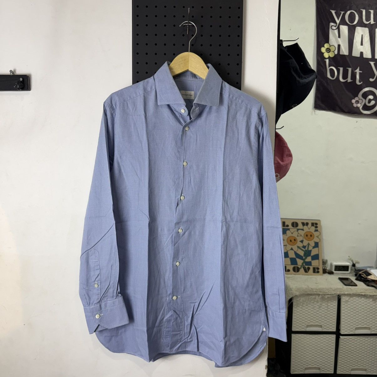 Ermenegildo Zegna Ermenegildo Zegna plaid blue long button shirt Size US M / EU 48-50 / 2 - 1 Thumbnail