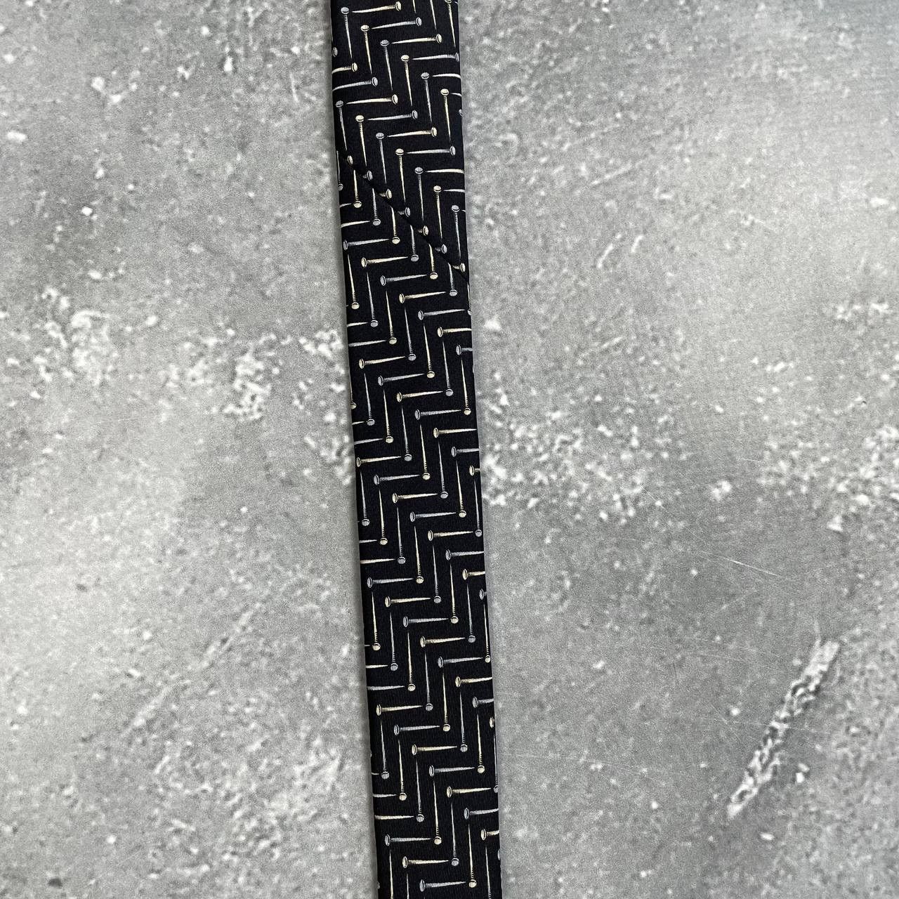 Designer × Gianfranco Ferre × Vintage Vintage Gianfranco Ferre Studio Nails Print Silk Tie Size ONE SIZE - 11 Thumbnail