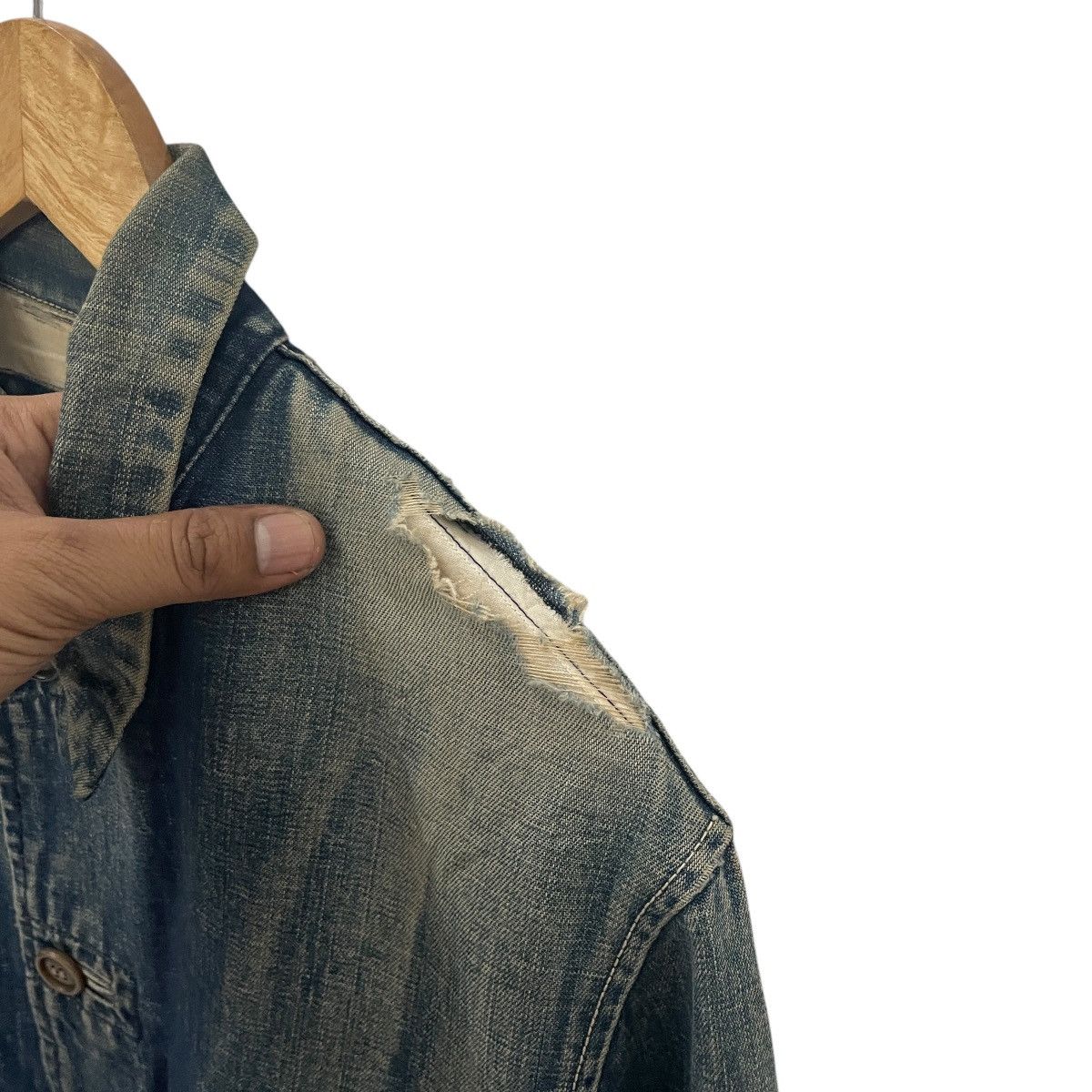 Blue Blue Japan Vintage Blue Blue Japan Distressed Denim Jacket Size US M / EU 48-50 / 2 - 5 Thumbnail
