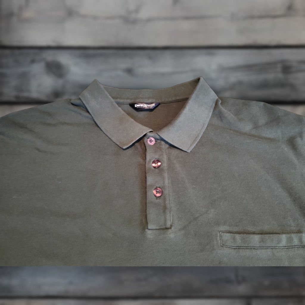 Vintage VINTAGE David August Mens Green Polo Shirt Size M Cotton Spandex Short Sleeve Casual Golf 90s Mens Size US M / EU 48-50 / 2 - 1 Thumbnail