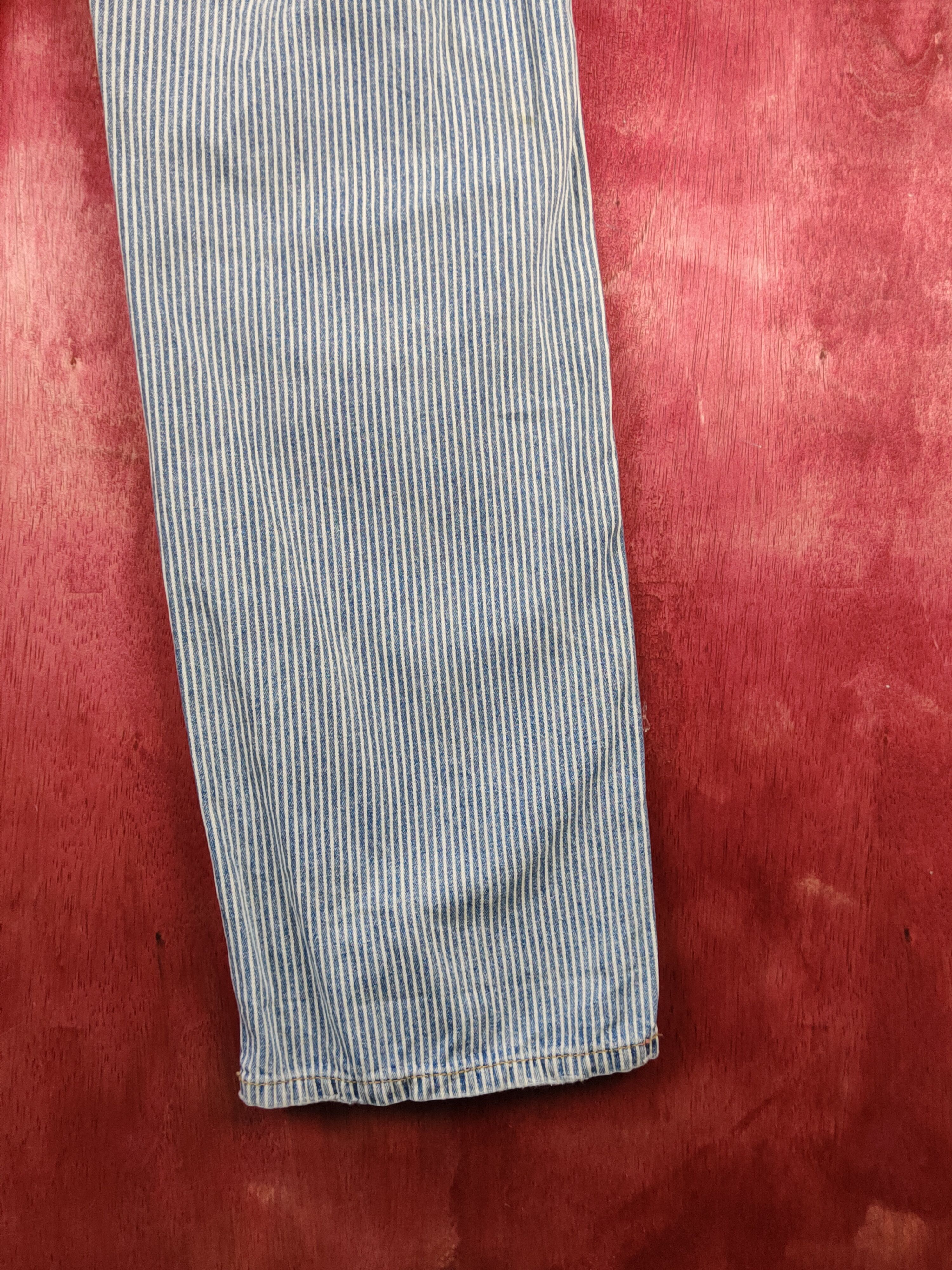 Japanese Brand As know as stripe Blue Faded Distressed Ripped Jeans #S2223 Size US 31 - 11 Thumbnail