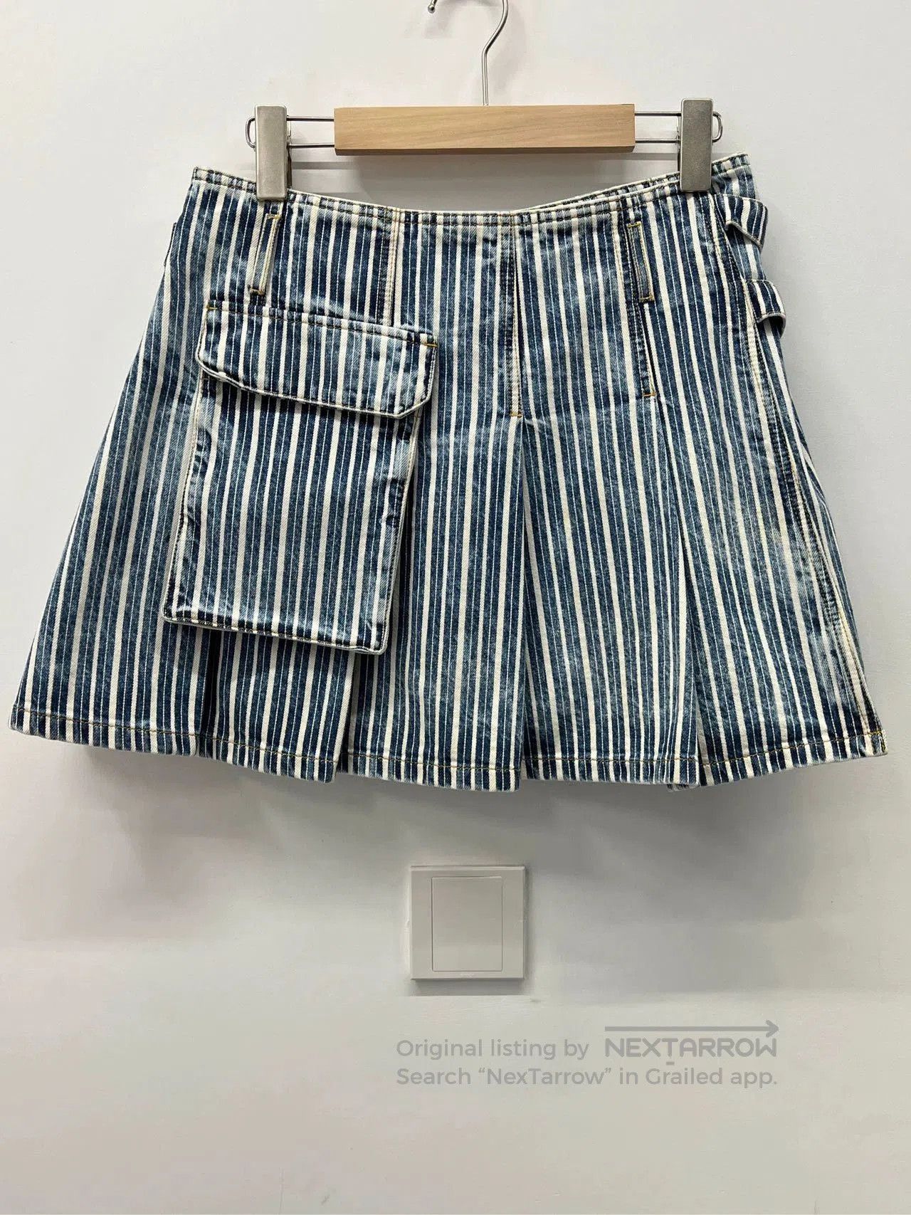 Dior dior striped denim mini skirt size 36. Size US 36 / EU 52 - 1 Thumbnail