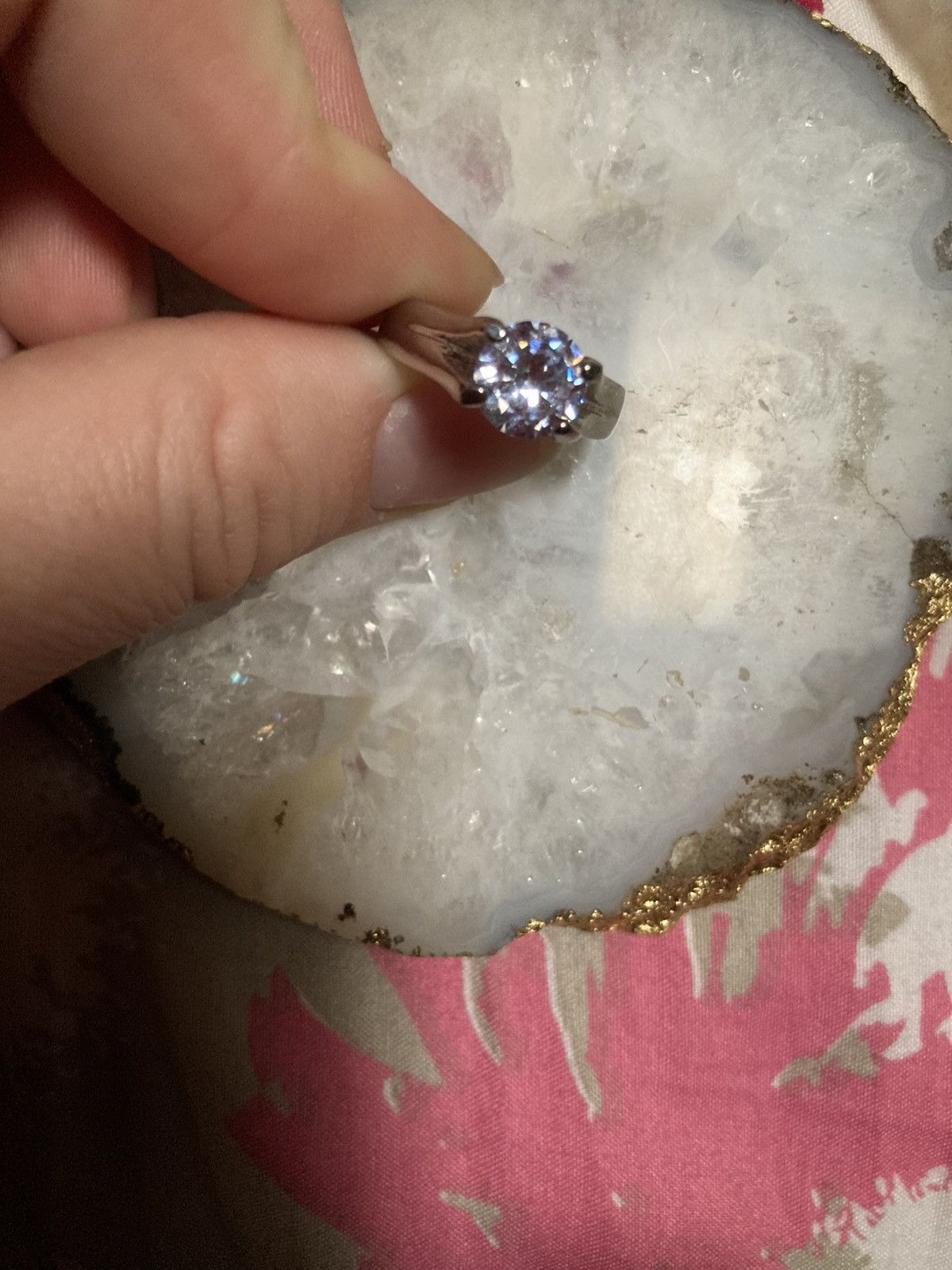Other Sparkly gemmed silver plated ring Size ONE SIZE - 1 Thumbnail