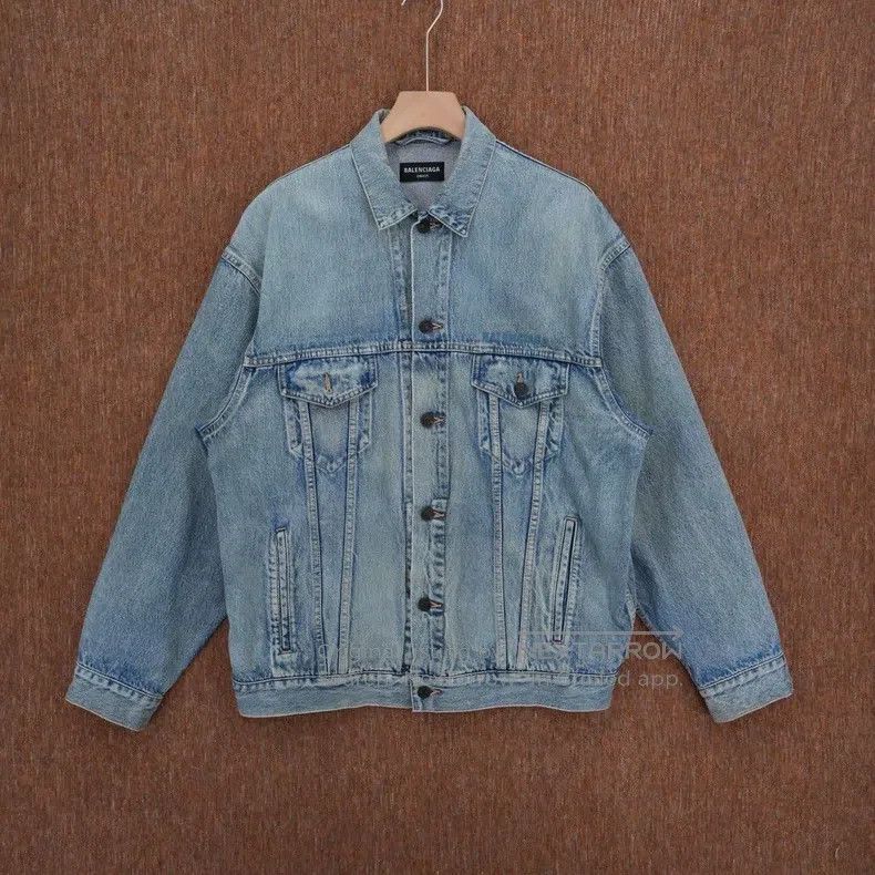 Balenciaga Balenciaga Washed Denim Oversized Jacket Size US XS / EU 42 / 0 - 1 Thumbnail