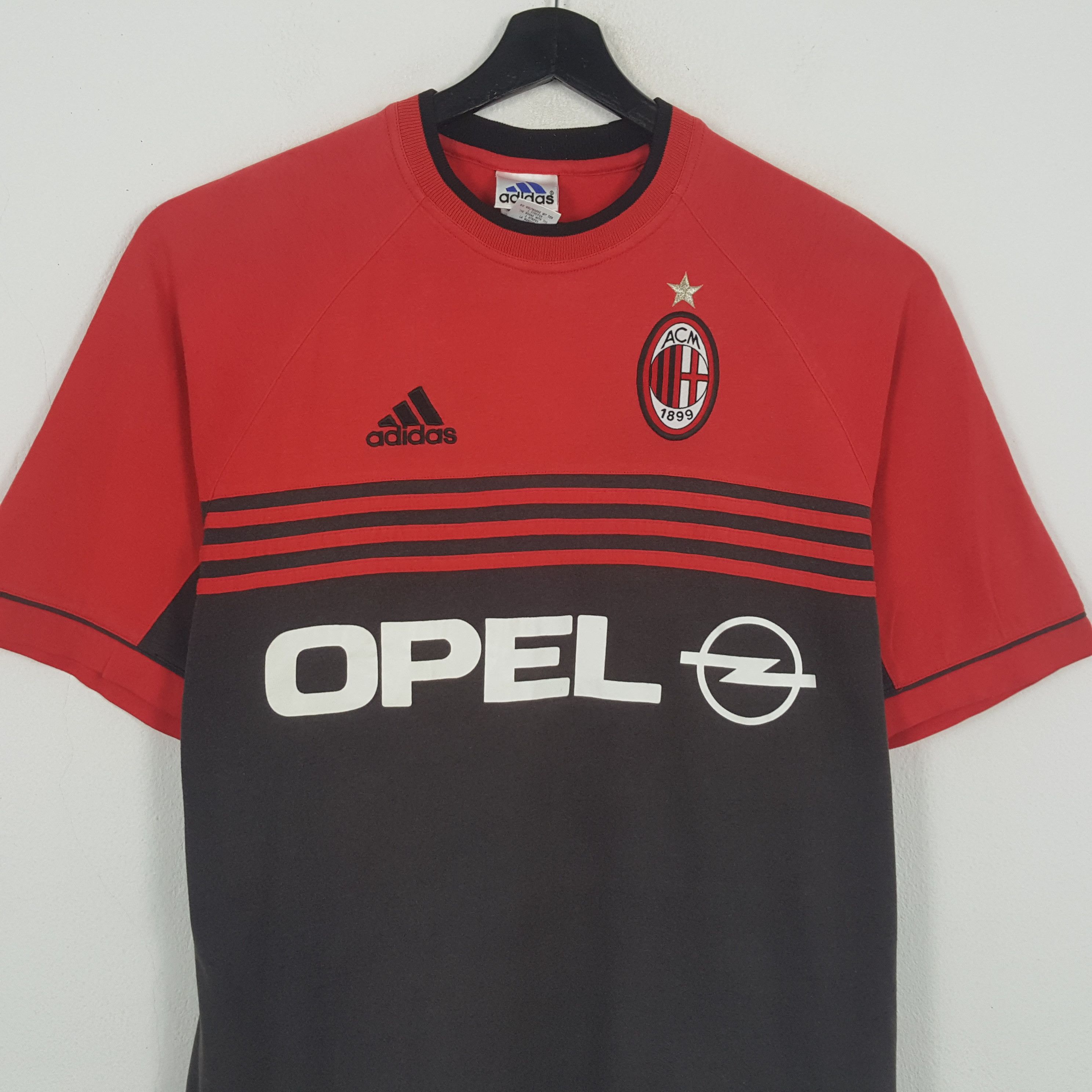 Adidas × Vintage ADIDAS AC MILAN Opel Football Club Tshirt Size US XL / EU 56 / 4 - 2 Thumbnail