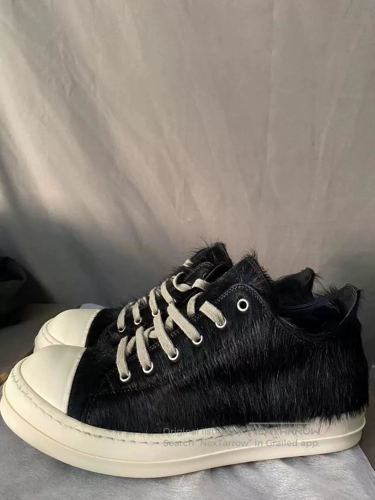 Rick Owens Rick Owens Fur Low-Top Sneakers. Size US 9 / EU 42 - 2 Thumbnail