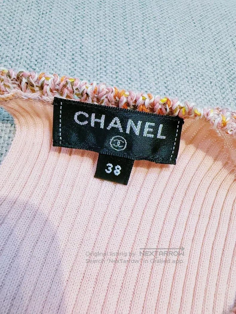 Chanel Chanel Orange-pink hollow short sleeves Size XS / US 0-2 / IT 36-38 - 4 Thumbnail