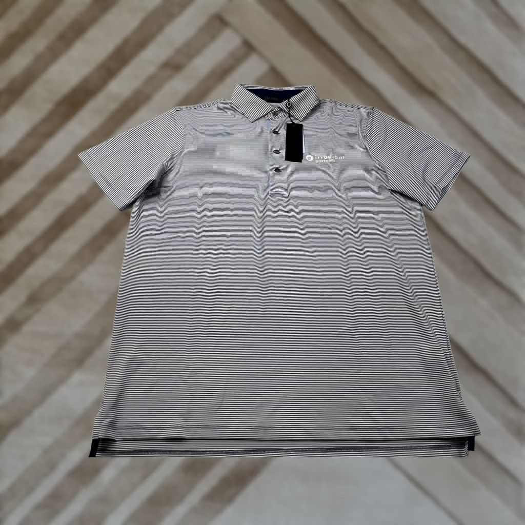 Vintage Greyson Golf Saranac Polo Shirt Men L Gray Stripe Performance Breathable Lightweight Short Sleeve Polo Shirt Size US L / EU 52-54 / 3 - 1 Thumbnail