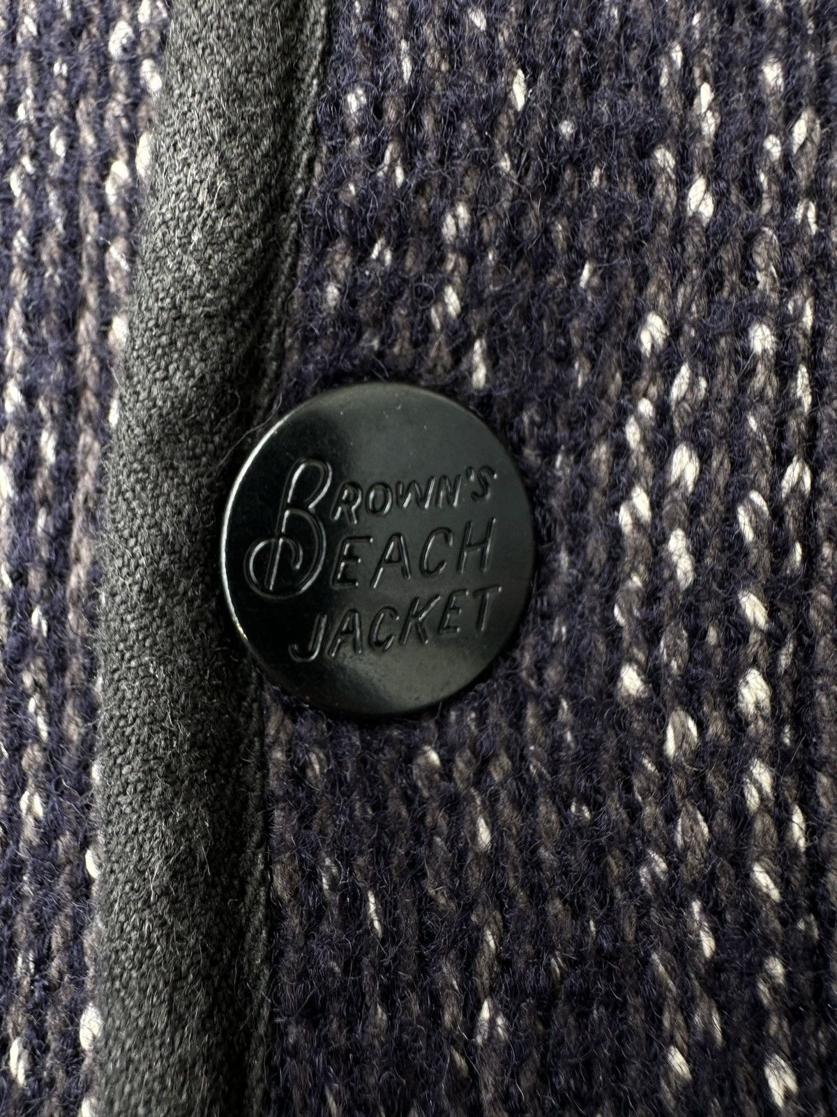 Full Count & Co. Brown’s Beach Cloth Wool Salt peper Navy Shadow Striped Jkt Size US M / EU 48-50 / 2 - 5 Thumbnail