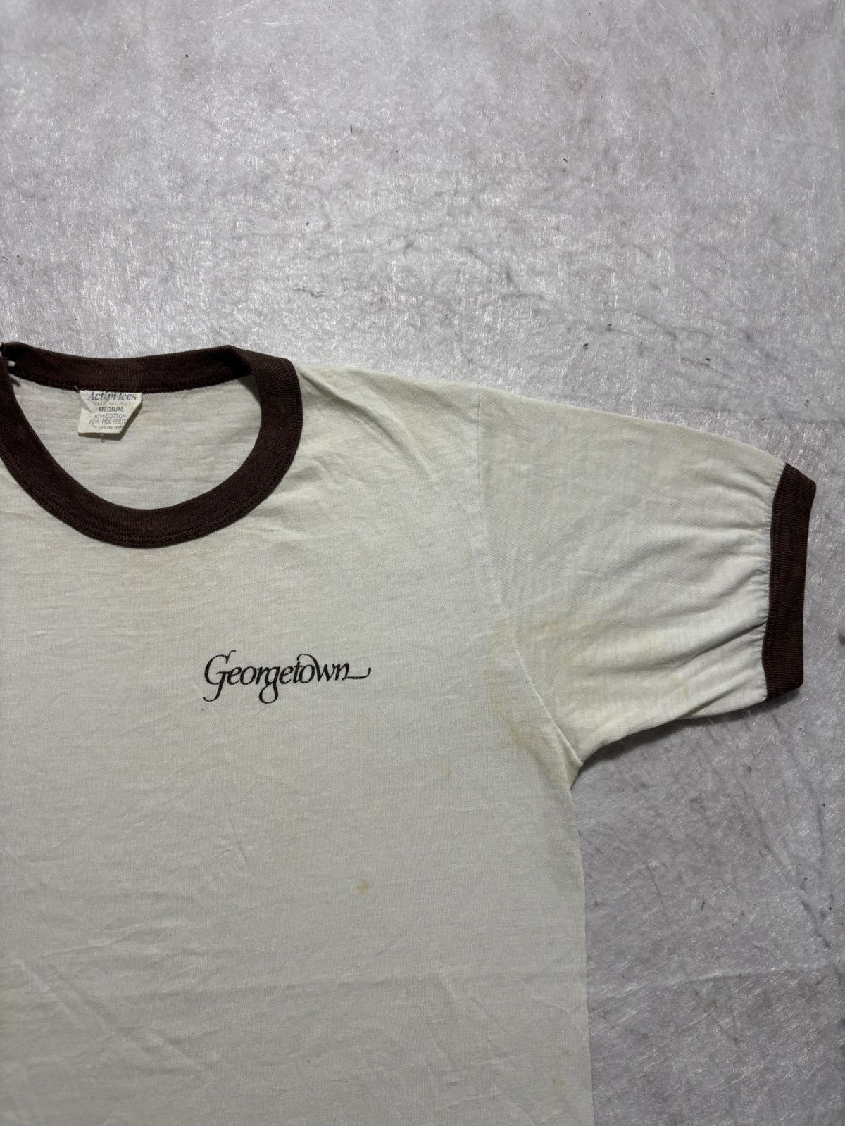 Vintage Vintage Georgetown Ringer Tshirt Size US M / EU 48-50 / 2 - 2 Thumbnail