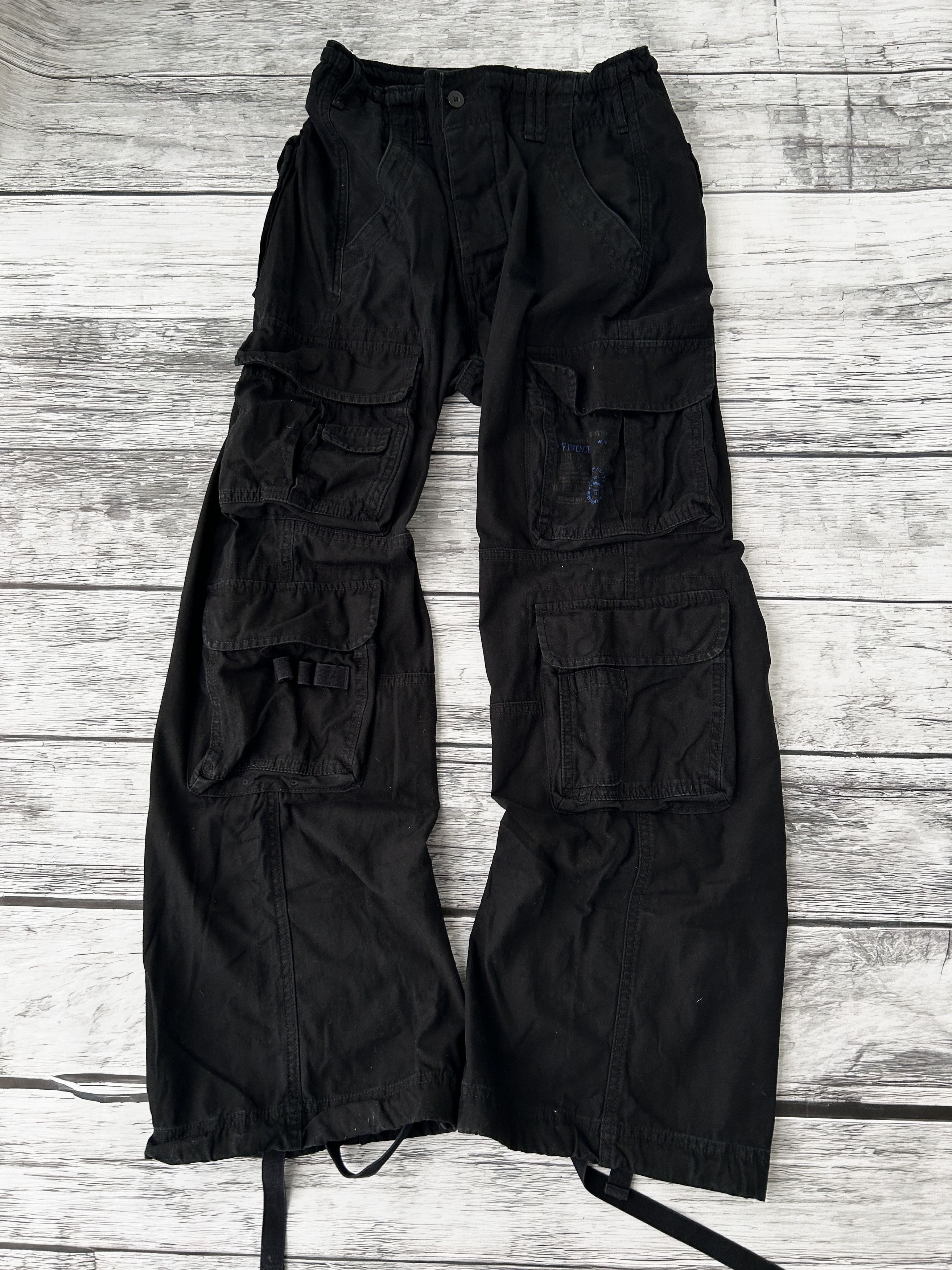 Vintage Vintage Flared Balenciaga Style Bondage Cargo Pants Size US 32 / EU 48 - 3 Thumbnail