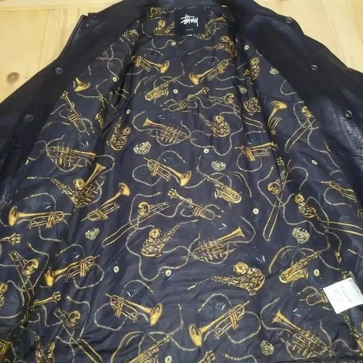 Stussy STUSSY CALIFORNIA USA LEATHER WINDBREAKER MONOGRAM JACKET Size US L / EU 52-54 / 3 - 3 Thumbnail