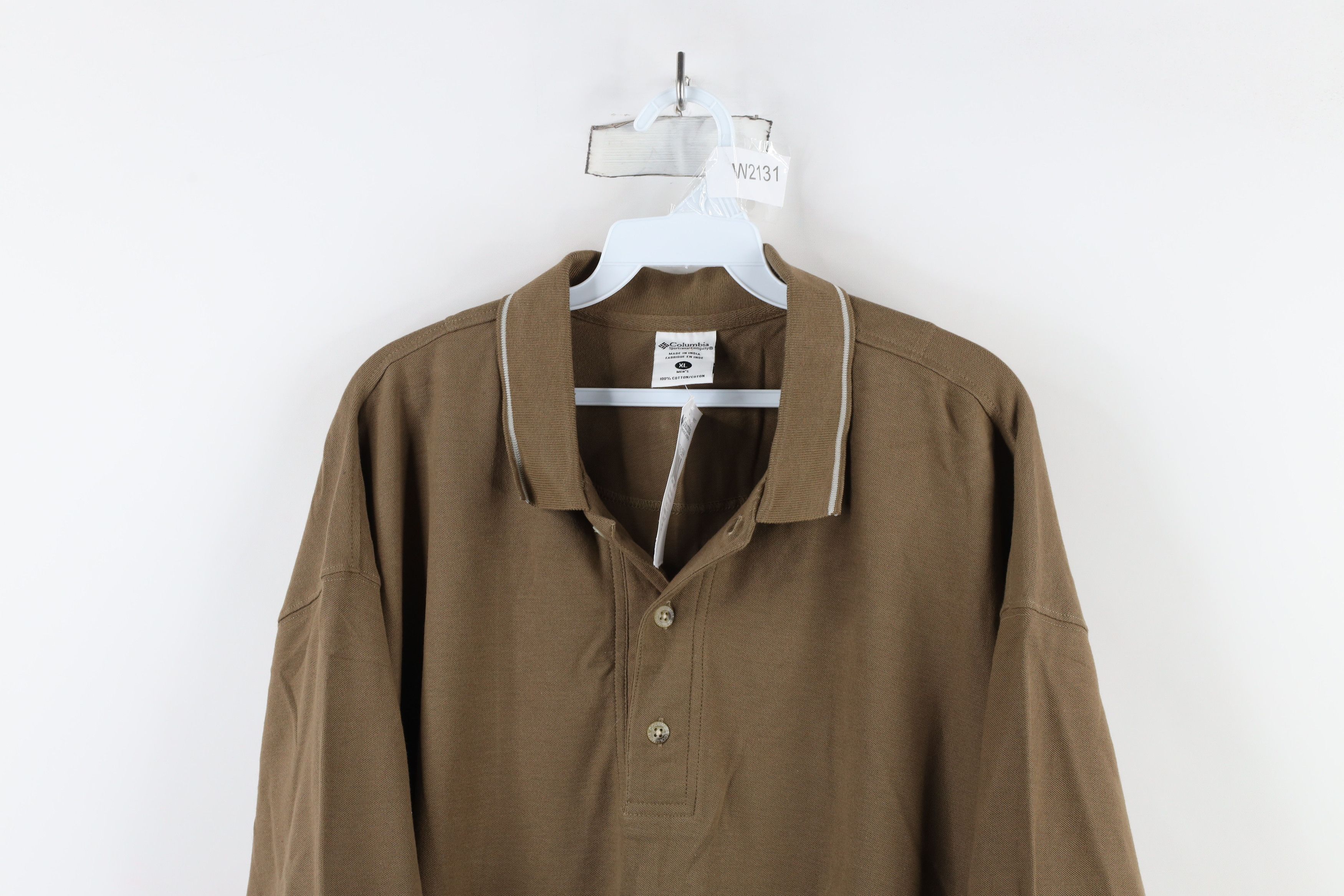 Columbia × Vintage Deadstock Vintage Columbia Short Sleeve Polo Shirt Brown Size US XL / EU 56 / 4 - 2 Thumbnail