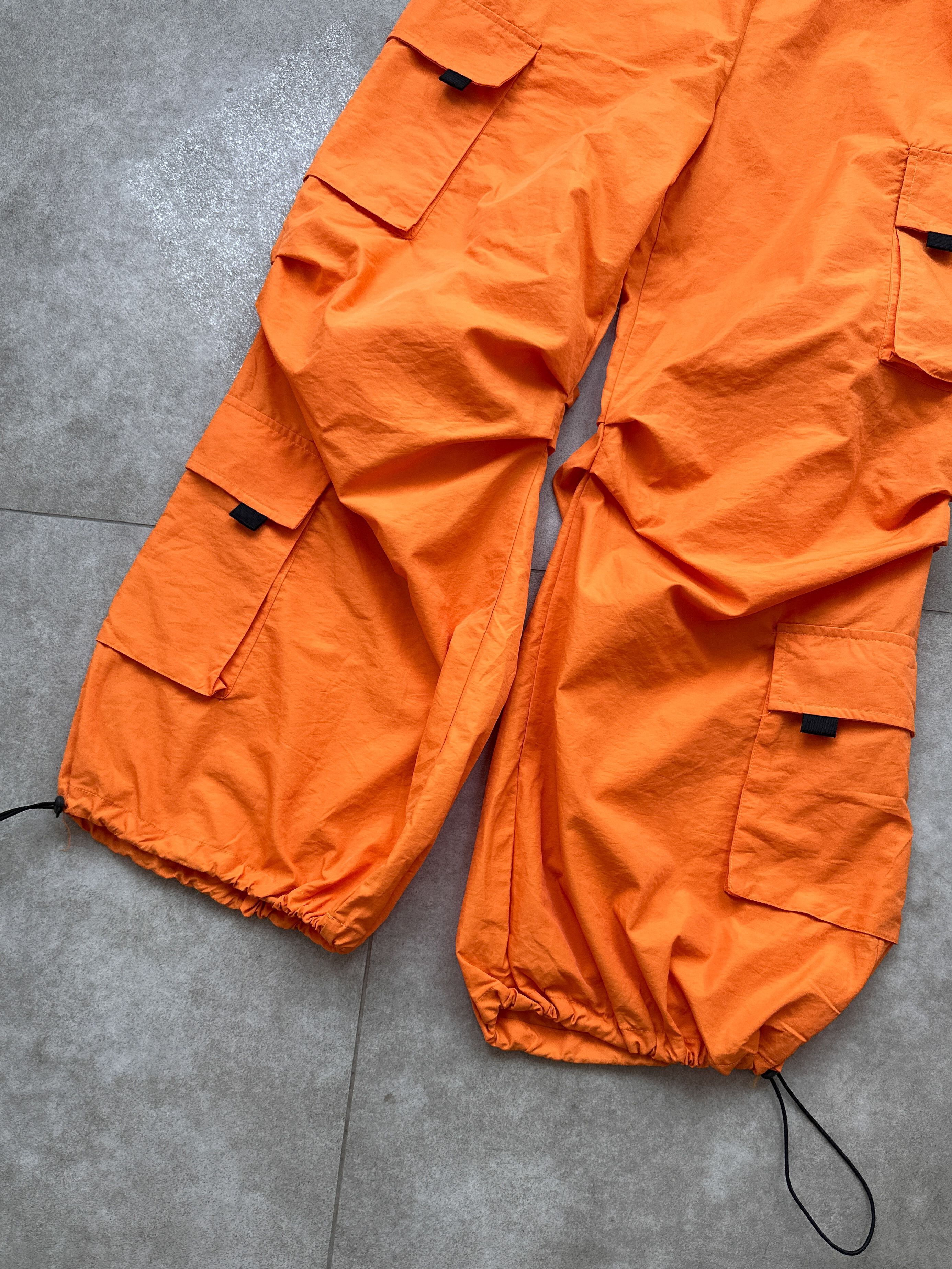 Vintage Japanese Cargo Orange Polyamide Jogger Pants Size 27" / US 4 / IT 40 - 4 Thumbnail