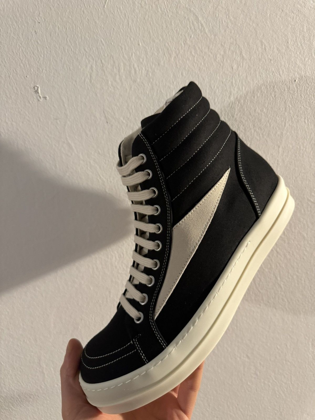 image of Rick Owens Drkshdw High Vintage Sneakers in Black, Men's (Size 10)