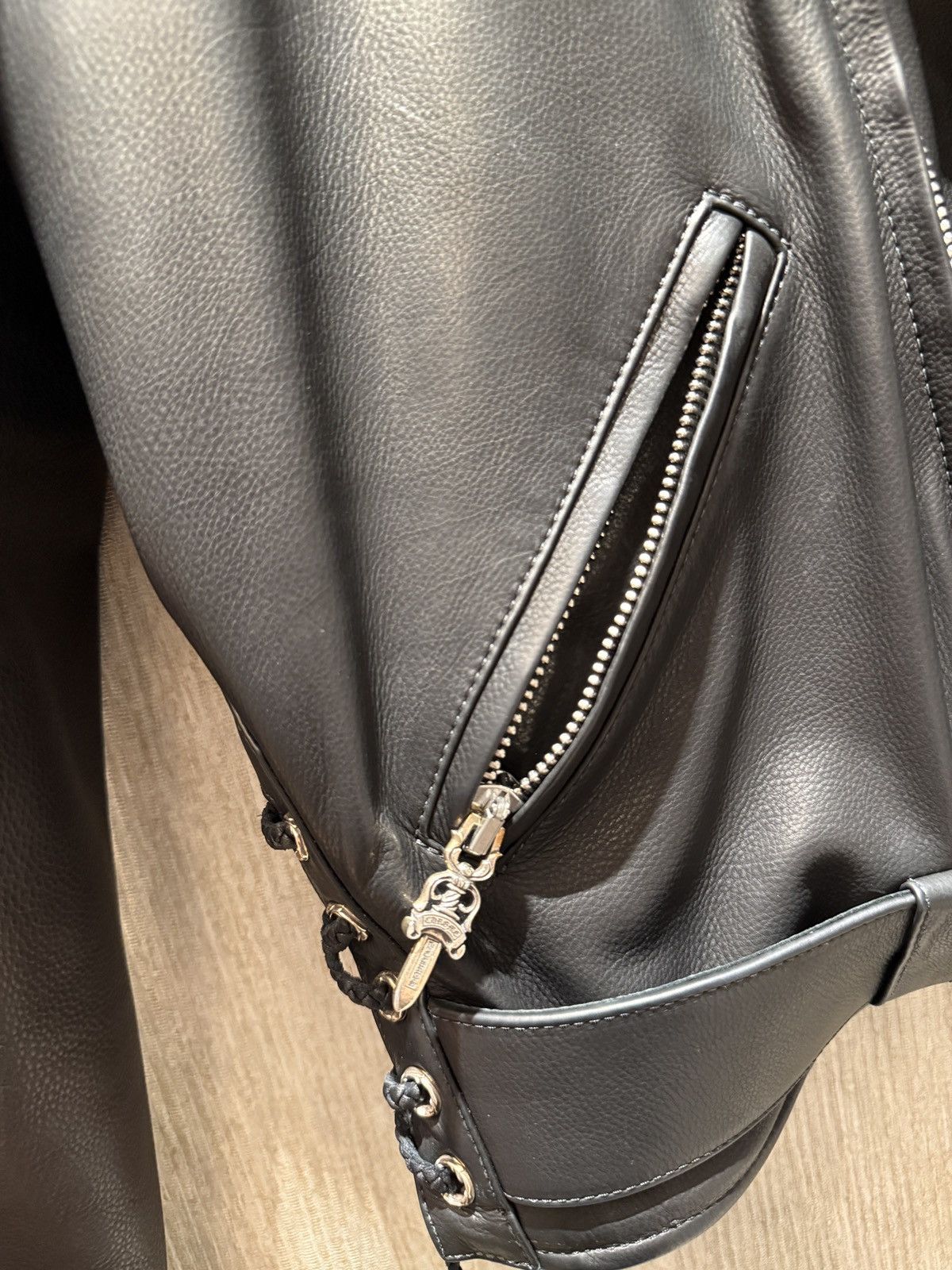 Chrome Hearts Chrome Hearts Black Leather Jacket Size US L / EU 52-54 / 3 - 3 Thumbnail