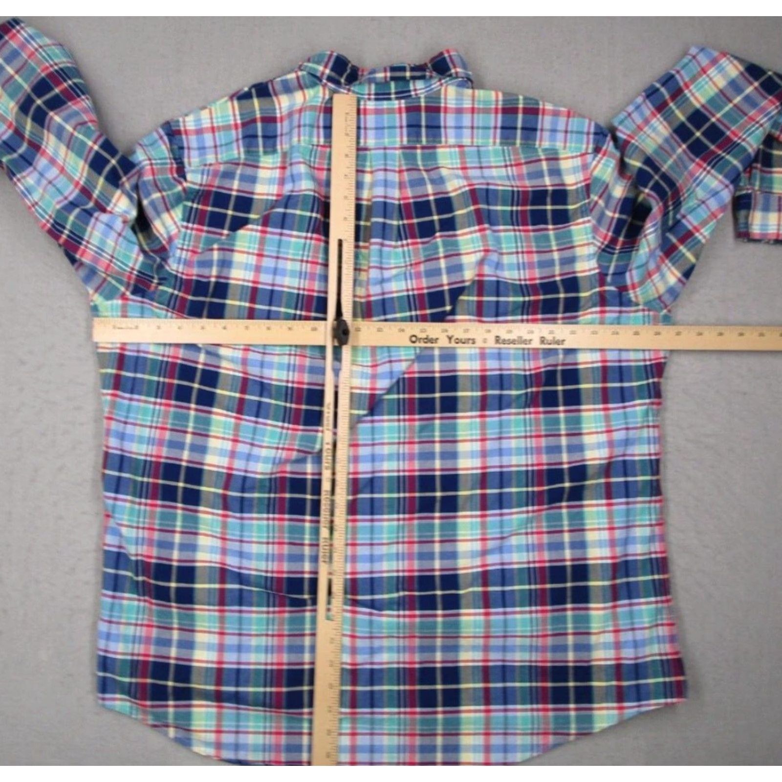 Ralph Lauren VINTAGE Ralph Lauren Shirt Men 2XL Blue Plaid Cotton Long Sleeve Button-Up Casual Size US XXL / EU 58 / 5 - 4 Thumbnail