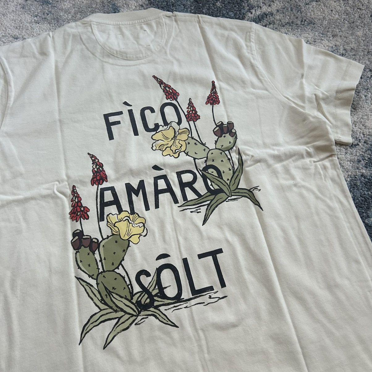 Vintage FìCO AMÀRO SÔLT BLiND STiTCH CACTUS TEE CREAM ORANGE COUNTY Size US XL / EU 56 / 4 - 2 Thumbnail