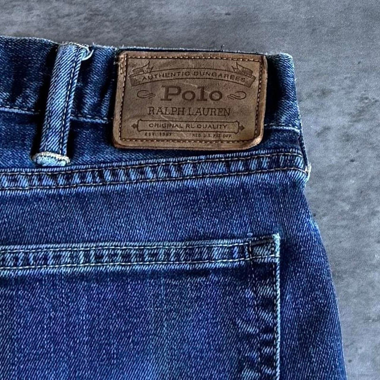 Polo Ralph Lauren × Vintage Vintage Y2K Polo Ralph Lauren Embroidered Denim Jeans Size US 38 / EU 54 - 3 Thumbnail