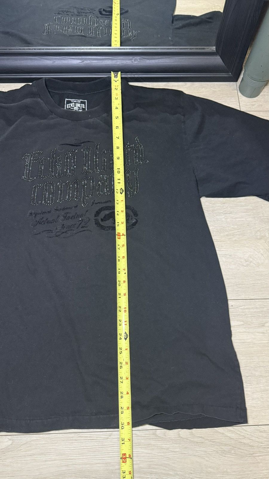 Ecko Unltd. Y2K 2000s Ecko Unltd Rhinestone Logo SpellOut Felt Shirt Size US XXL / EU 58 / 5 - 4 Thumbnail