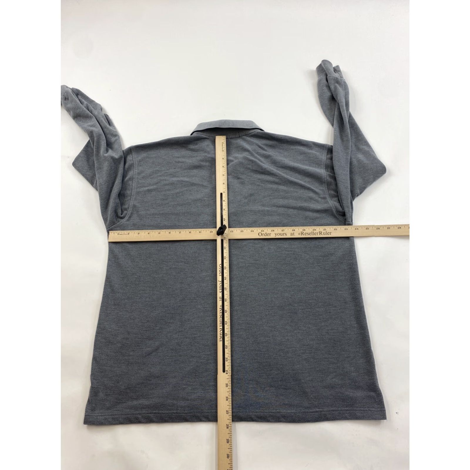 Vintage VINTAGE Polo Sport Shirt Mens 2XL Gray Long Sleeve Made In USA Size US XXL / EU 58 / 5 - 4 Thumbnail
