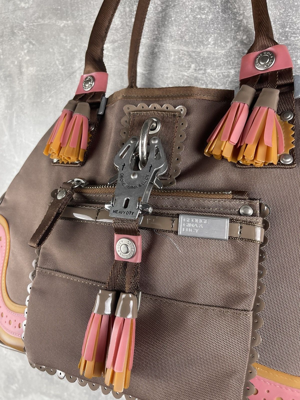 George Gina & Lucy George Gina & Lucy "175 Fringes" Brown Tassels Satchel Bag Size ONE SIZE - 4 Thumbnail
