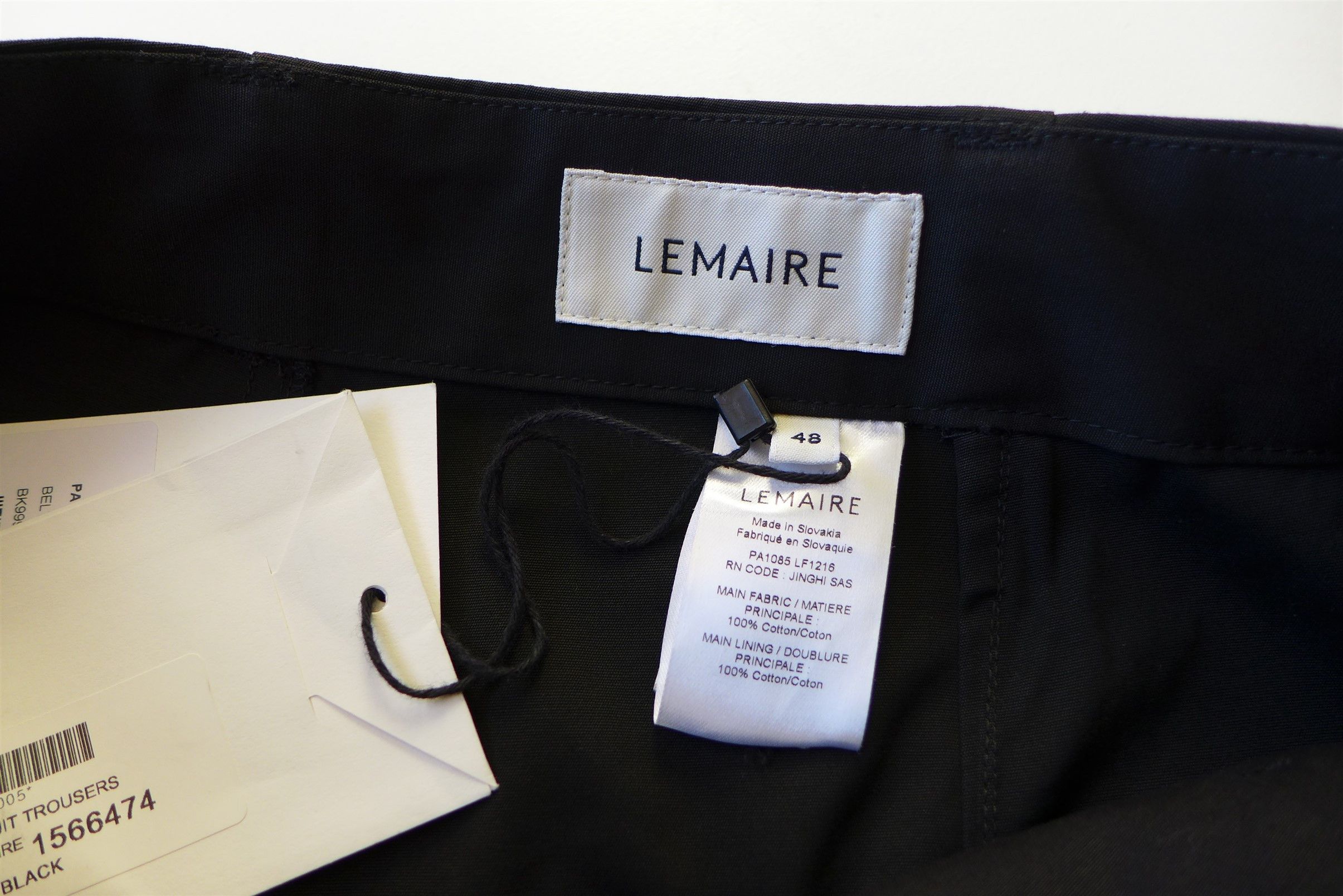 Lemaire Lemaire Belted Carrot Pants Trousers - Black Cotton Size US 32 / EU 48 - 17 Thumbnail