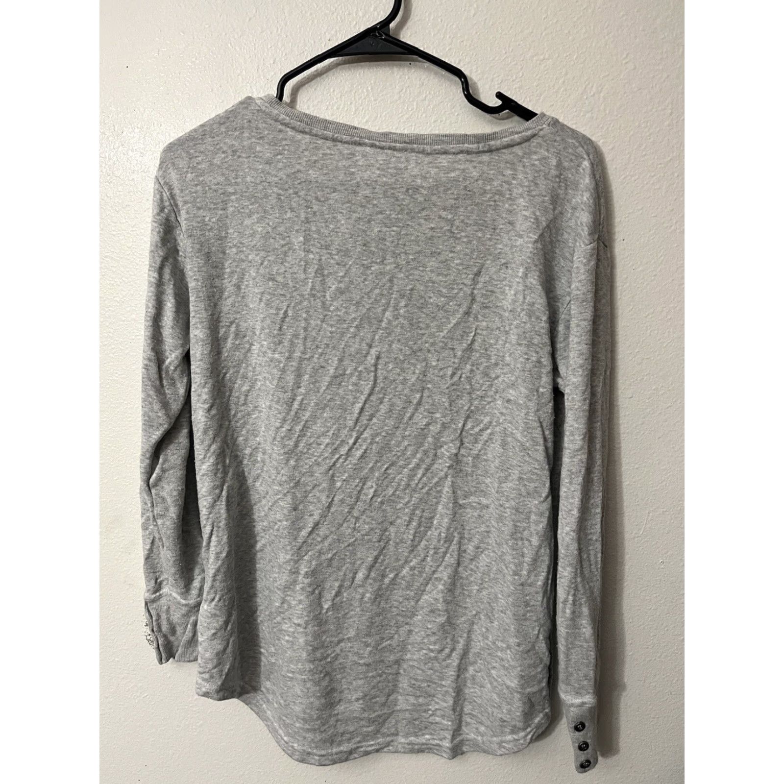 Vintage Jane and Delancey Sweatshirt Women's Small Gray Long Sleeve Pullover Shirt Size S / US 4 / IT 40 - 3 Thumbnail