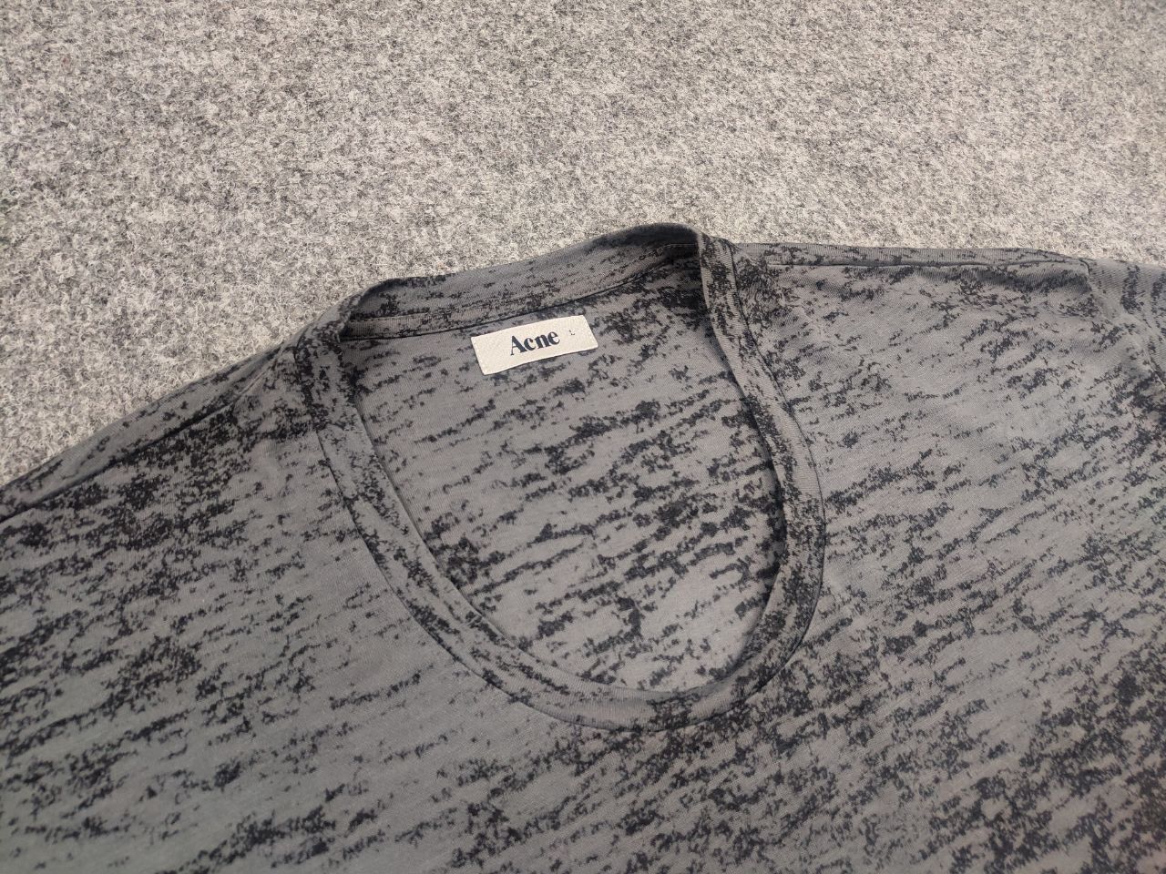 Acne Studios Vintage AW10 Acne Studio Bay Burnout T-shirt graphite Gray Size US L / EU 52-54 / 3 - 8 Thumbnail