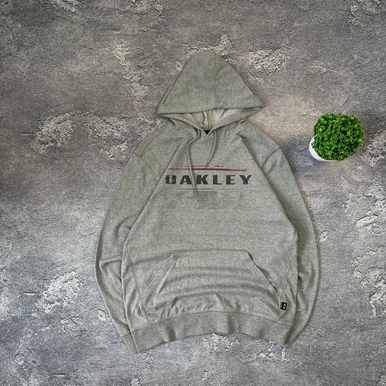 Oakley CRAZY Y2K Vintage Grey Oakley Software Big Logo Hoodie Size US L / EU 52-54 / 3 - 1 Thumbnail