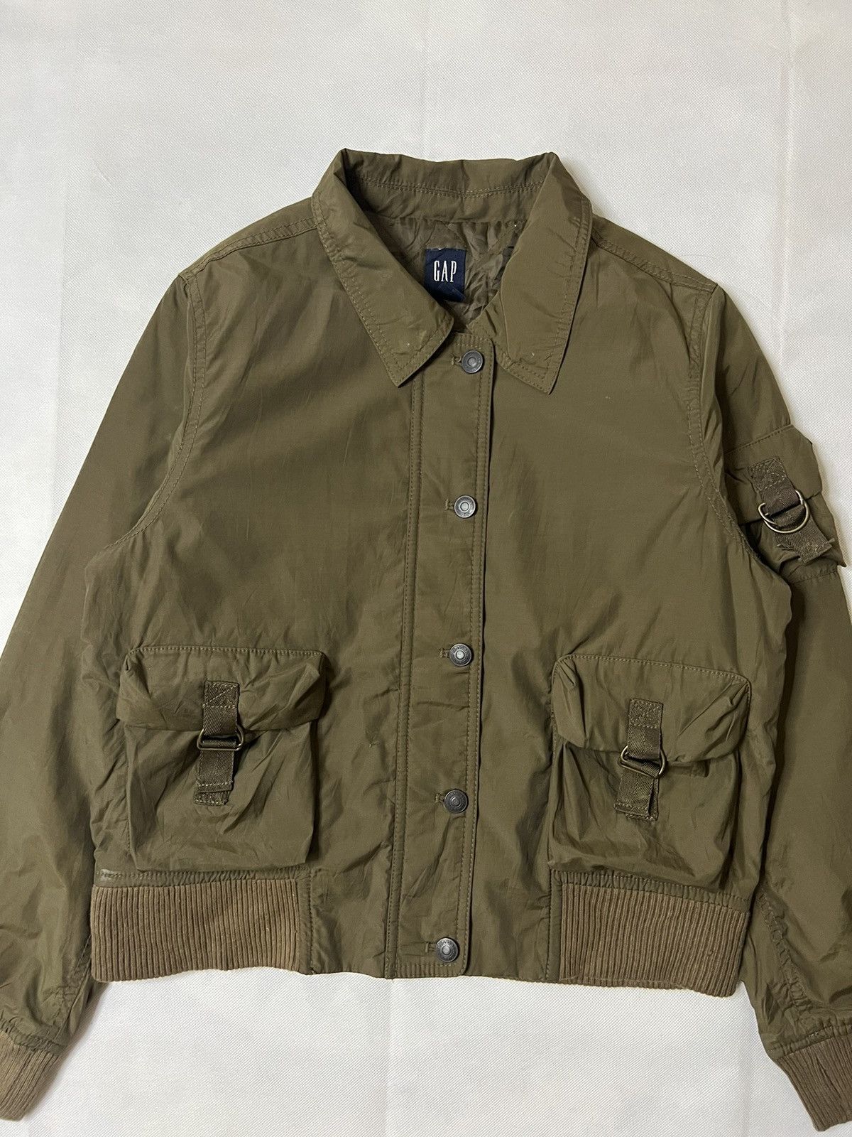 Gap Gap Tactical Multi Pocket Nylon Bomber Jacket Size M / US 6-8 / IT 42-44 - 5 Thumbnail