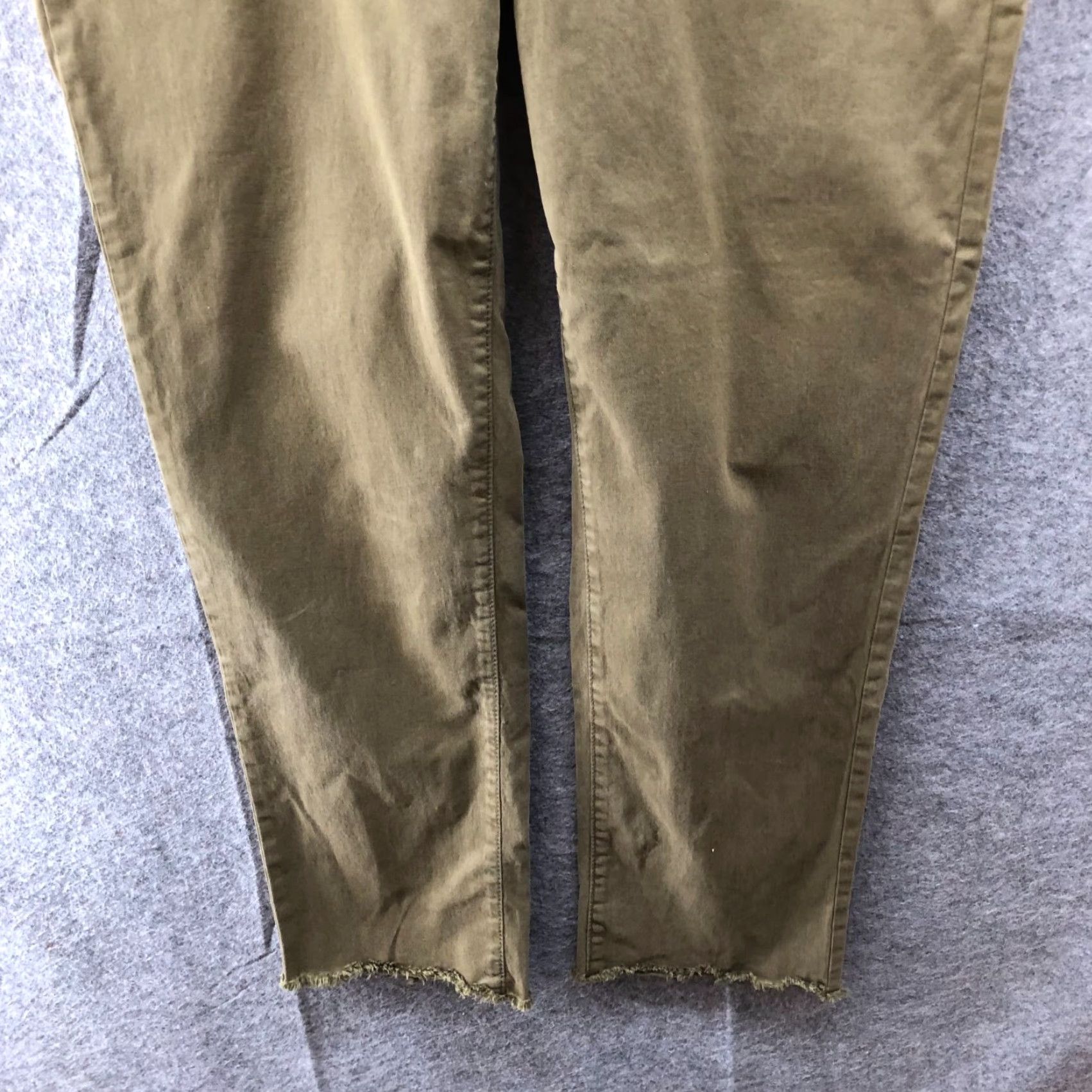 Anthropologie Anthropologie Pilcro Wanderer Trouser Pants Womens 28 Mid Rise Olive Green Twill Cotton Lyocell Spandex Ankle Straight Pockets Bohemian Size 28" / US 6 / IT 42 - 4 Thumbnail