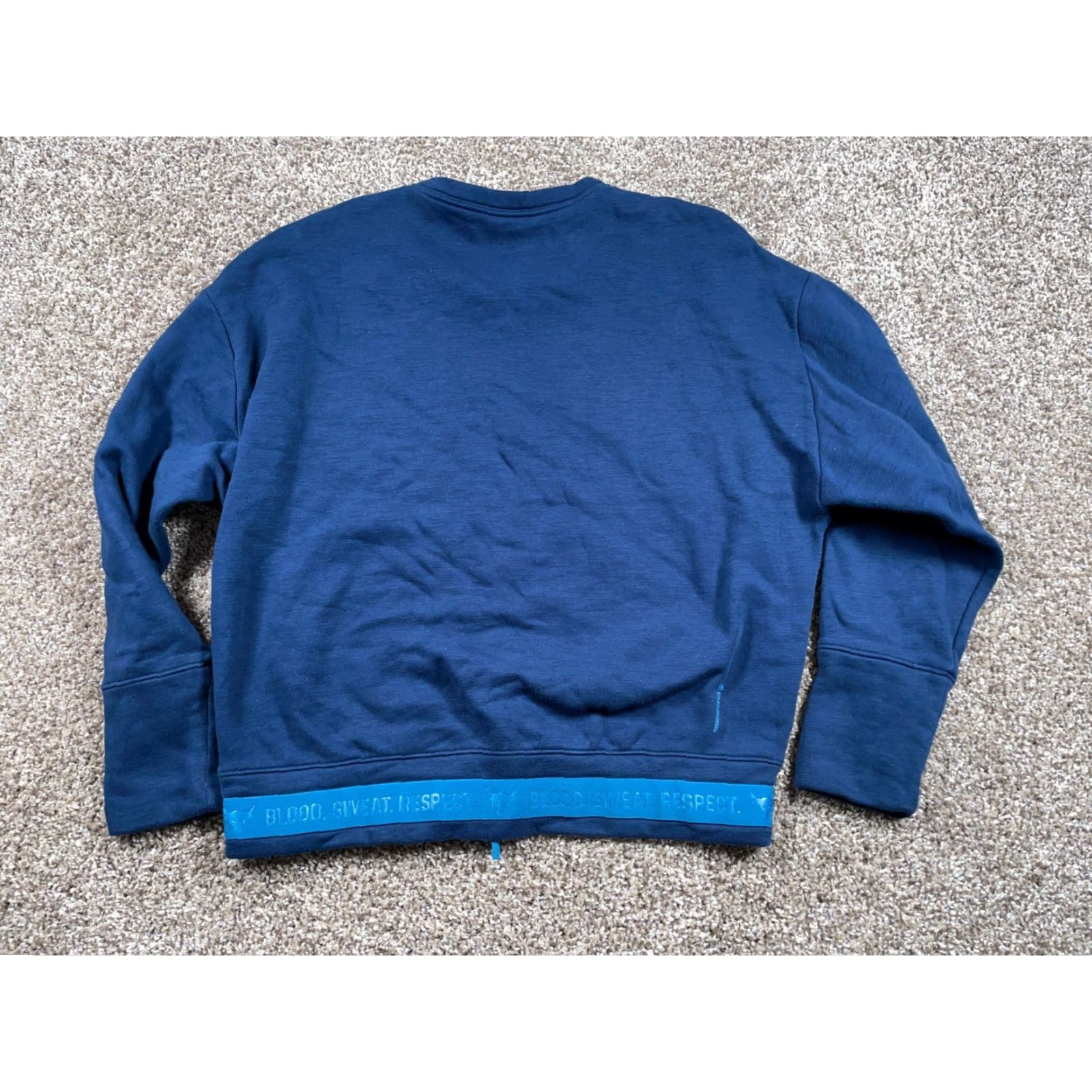 Under Armour Under armour The Rock Sweatshirt Women's Medium Blue Loose Fit Drawstring Waist Size M / US 6-8 / IT 42-44 - 3 Thumbnail