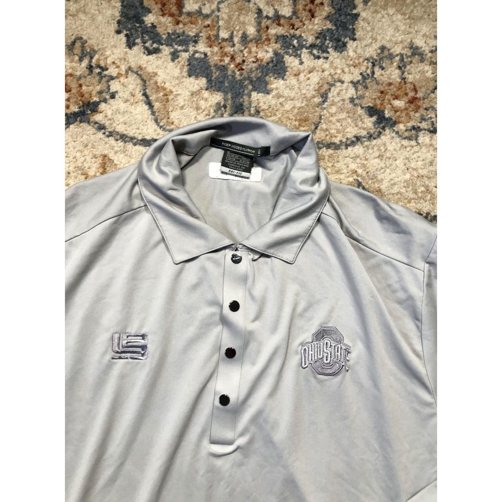 Nike Nike Tiger Woods Platinum Shirt Mens M Long Sleeve Golf Dri-Fit Size US M / EU 48-50 / 2 - 2 Thumbnail