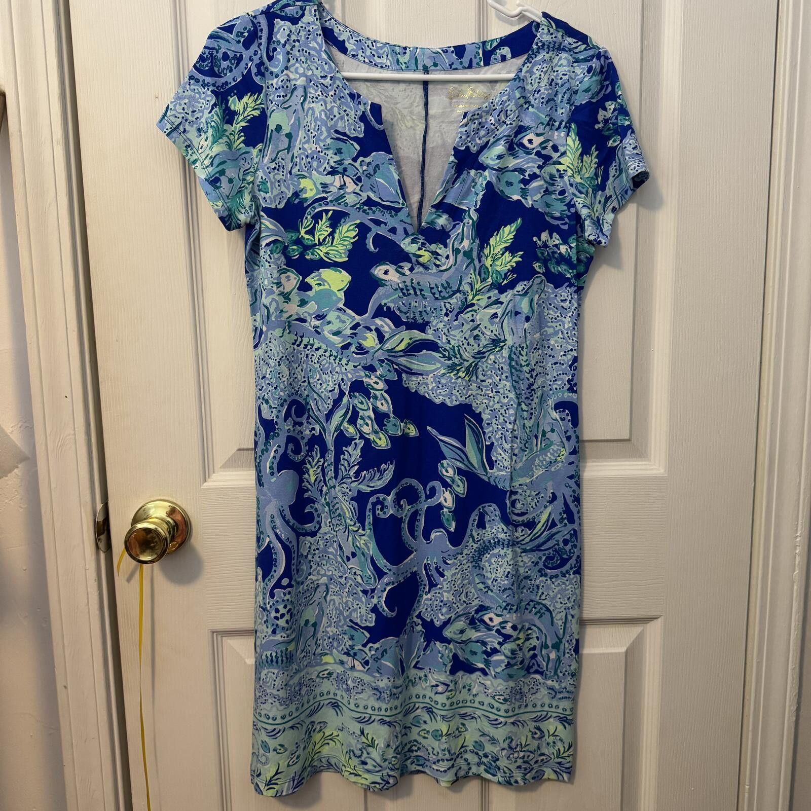 Unknown London Lilly Pulitzer Sophiletta Small- "Blue Current Sea Sirens" Size M / US 6-8 / IT 42-44 - 2 Thumbnail