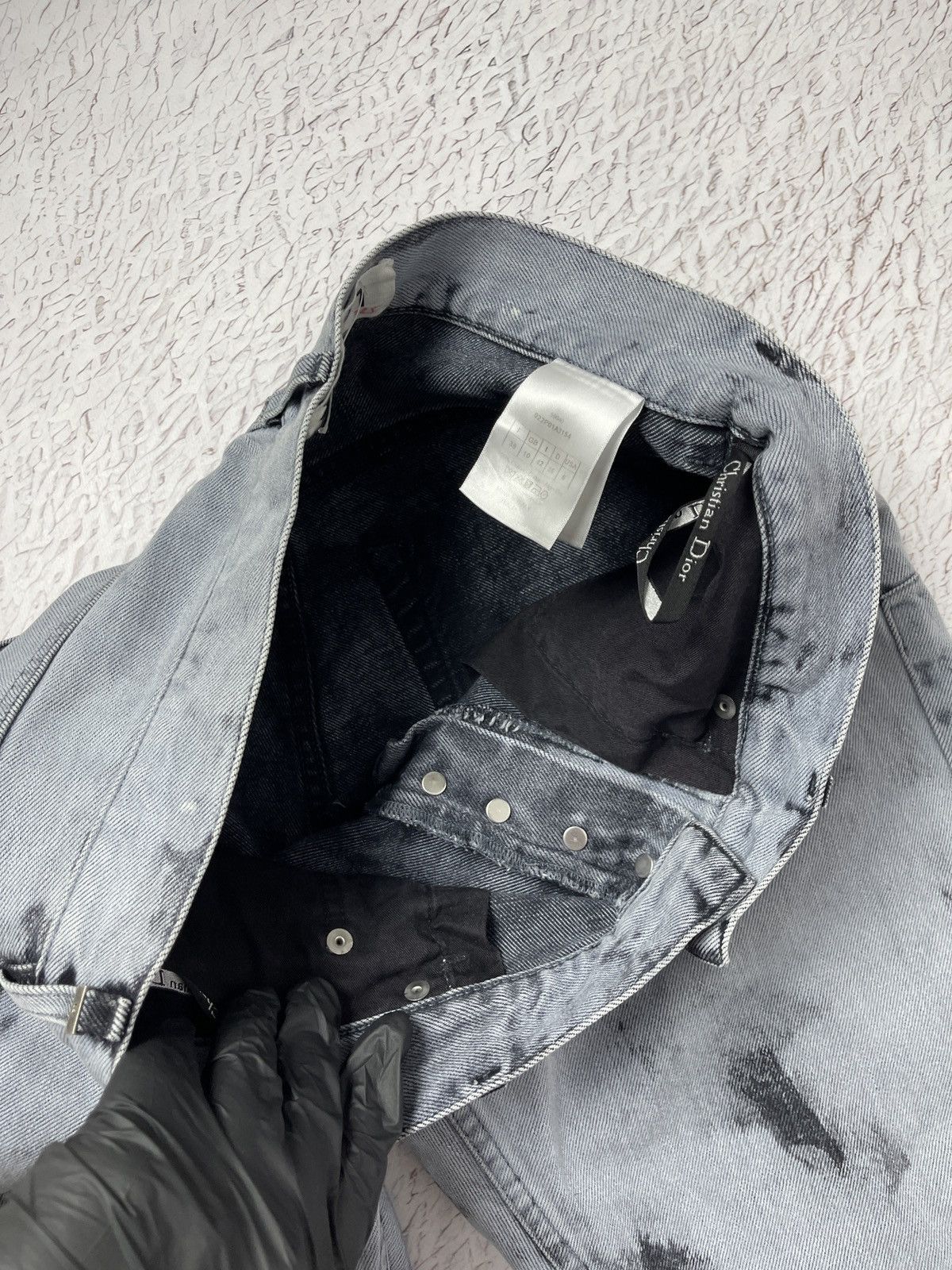Christian Dior Monsieur Christian Dior 01 Tie Dye Boyfriend Jeans Gray Denim sz US6 Size 28" / US 6 / IT 42 - 17 Thumbnail