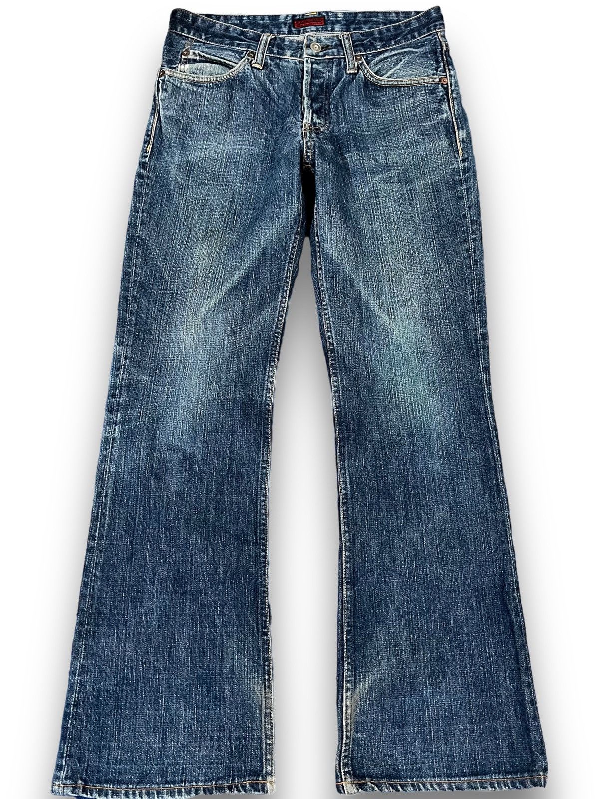 Johnbull Vintage Johnbull Kojima Flare Bootcut Indigo Denim Size US 31 - 1 Thumbnail