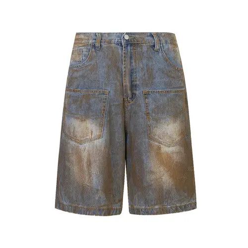 VIBE Reversed Painted Denim Shorts Size US 32 / EU 48 - 4 Thumbnail