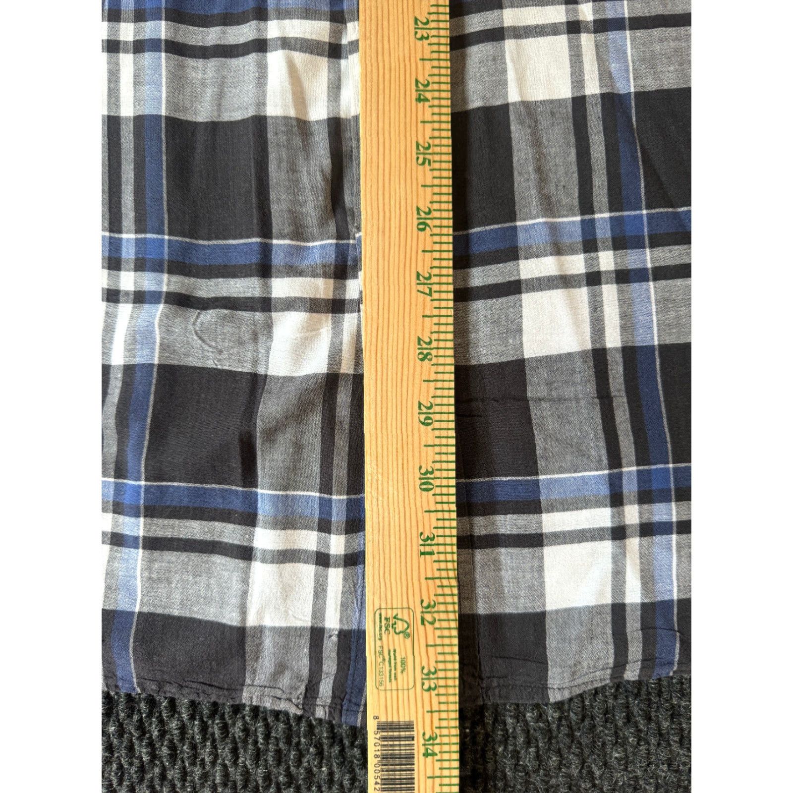 Ralph Lauren Ralph Lauren Blair Short Sleeve Button-Down Men's XL Gray Blue Plaid 100% Cotton Size US 36 / EU 52 - 5 Thumbnail