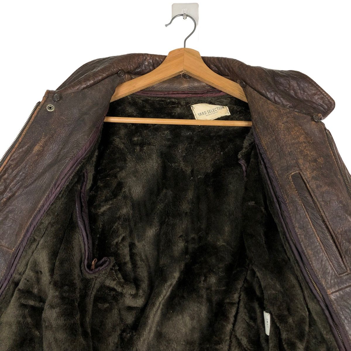 Genuine Leather 🔥VINTAGE FLY LEATHER JACKET YARD SELECTION ISSEY MIYAKE Size US M / EU 48-50 / 2 - 14 Thumbnail