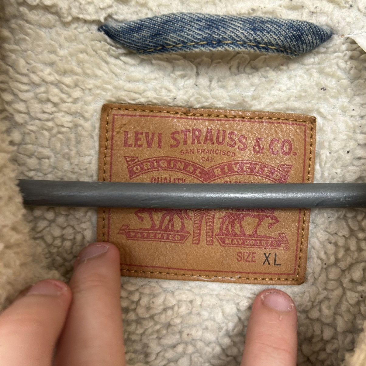 Levi's Mens Levis Multipocket Denim Fleece button jacket Size US XL / EU 56 / 4 - 8 Thumbnail