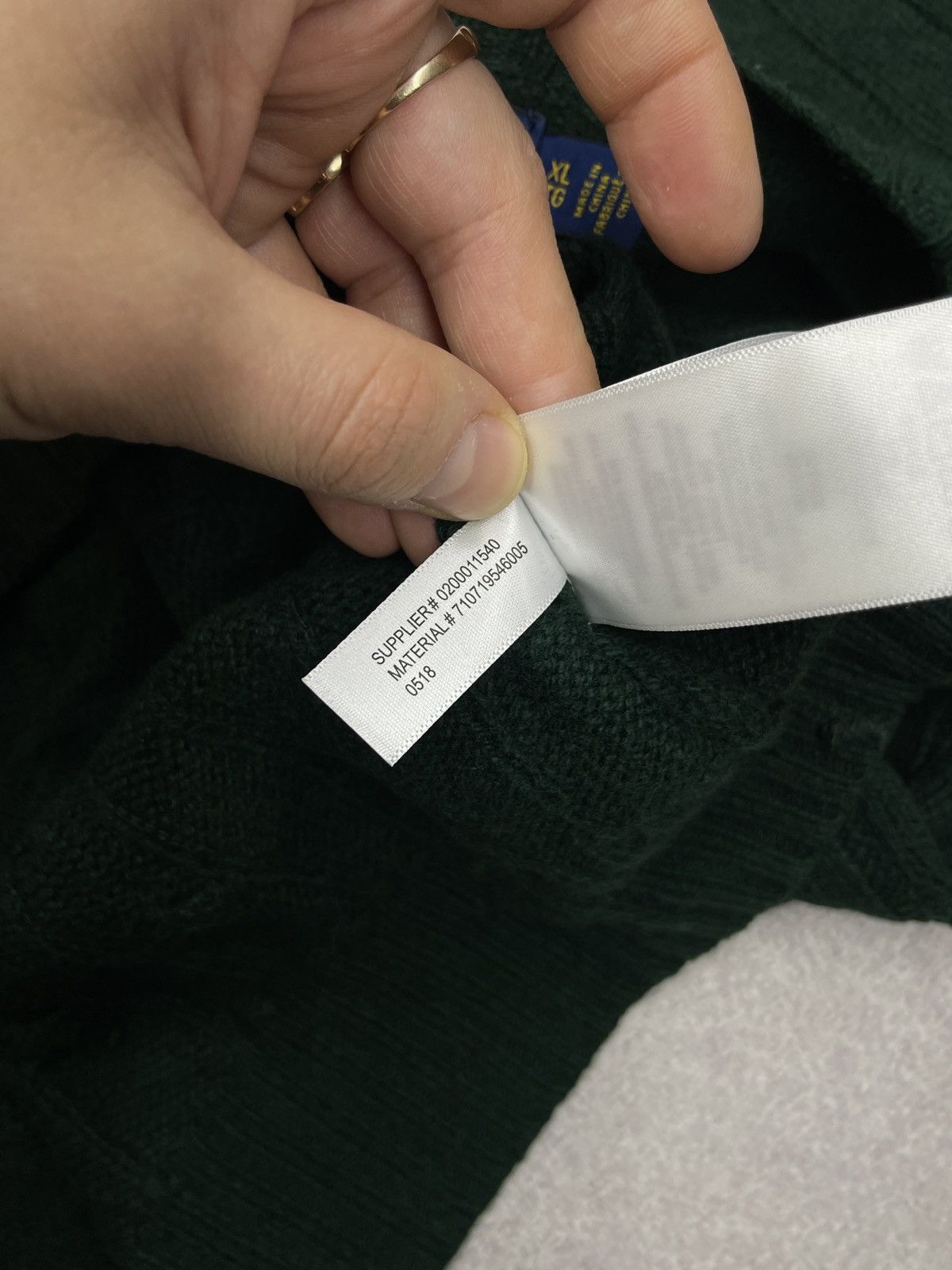 Polo Ralph Lauren Mens Polo Ralph Lauren Knitted Sweater Green Y2K Rugby Size US XL / EU 56 / 4 - 7 Thumbnail