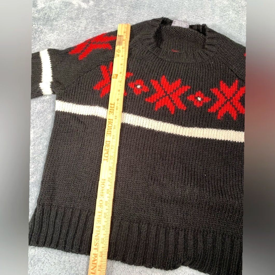 Vintage Wooden Ships Sweater Black Patterned S/M Women Pullover Size S / US 4 / IT 40 - 7 Thumbnail