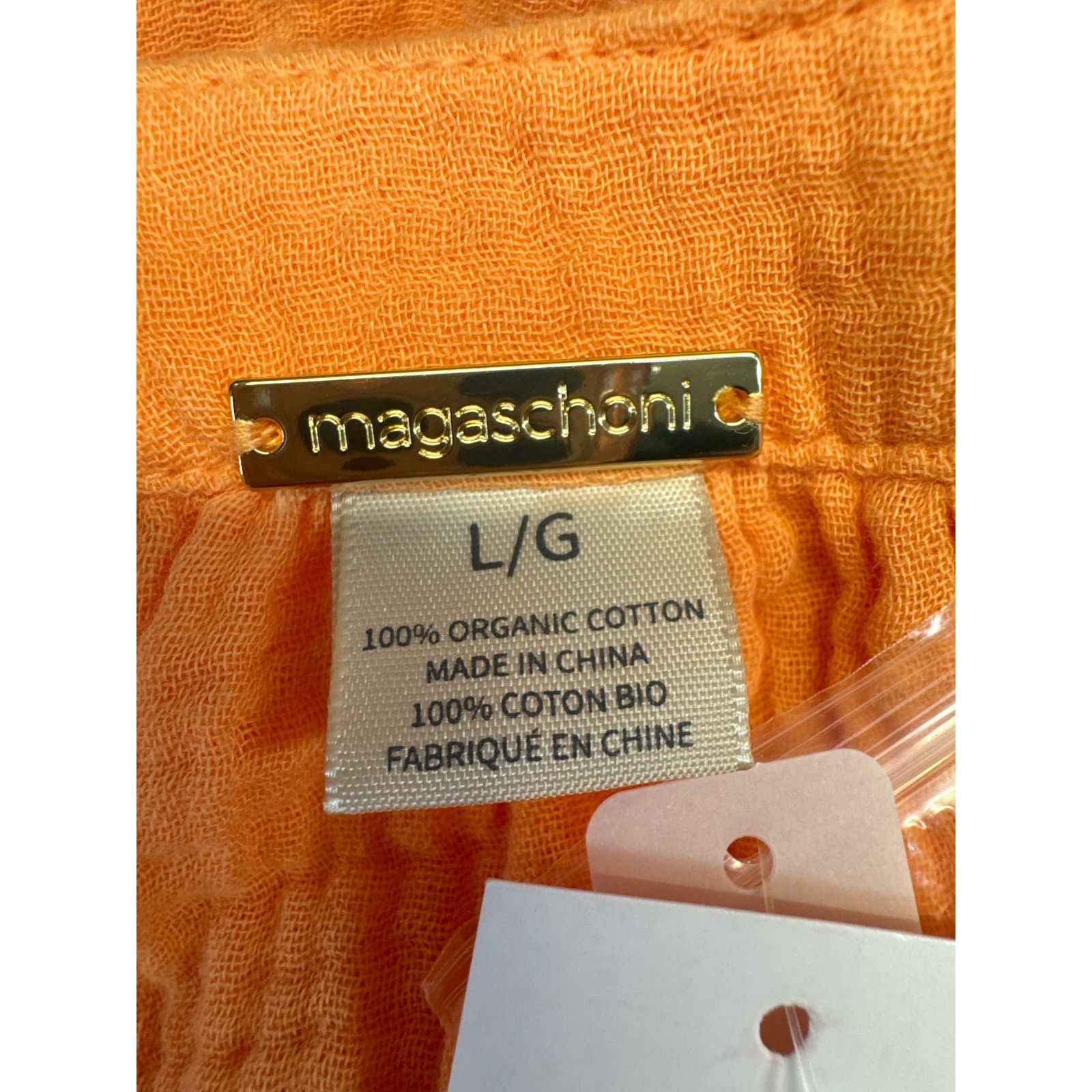 Magaschoni Magaschoni Organic Cotton Ruffle Button up Dress women sz L Size L / US 10 / IT 46 - 6 Thumbnail