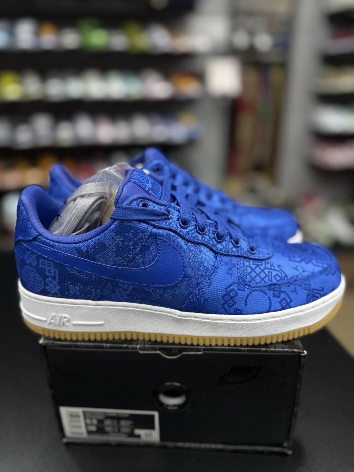 Nike Size 8.5 - CLOT x Nike Air Force 1 CJ5290-400 Blue White Size US 8.5 / EU 41-42 - 9 Thumbnail