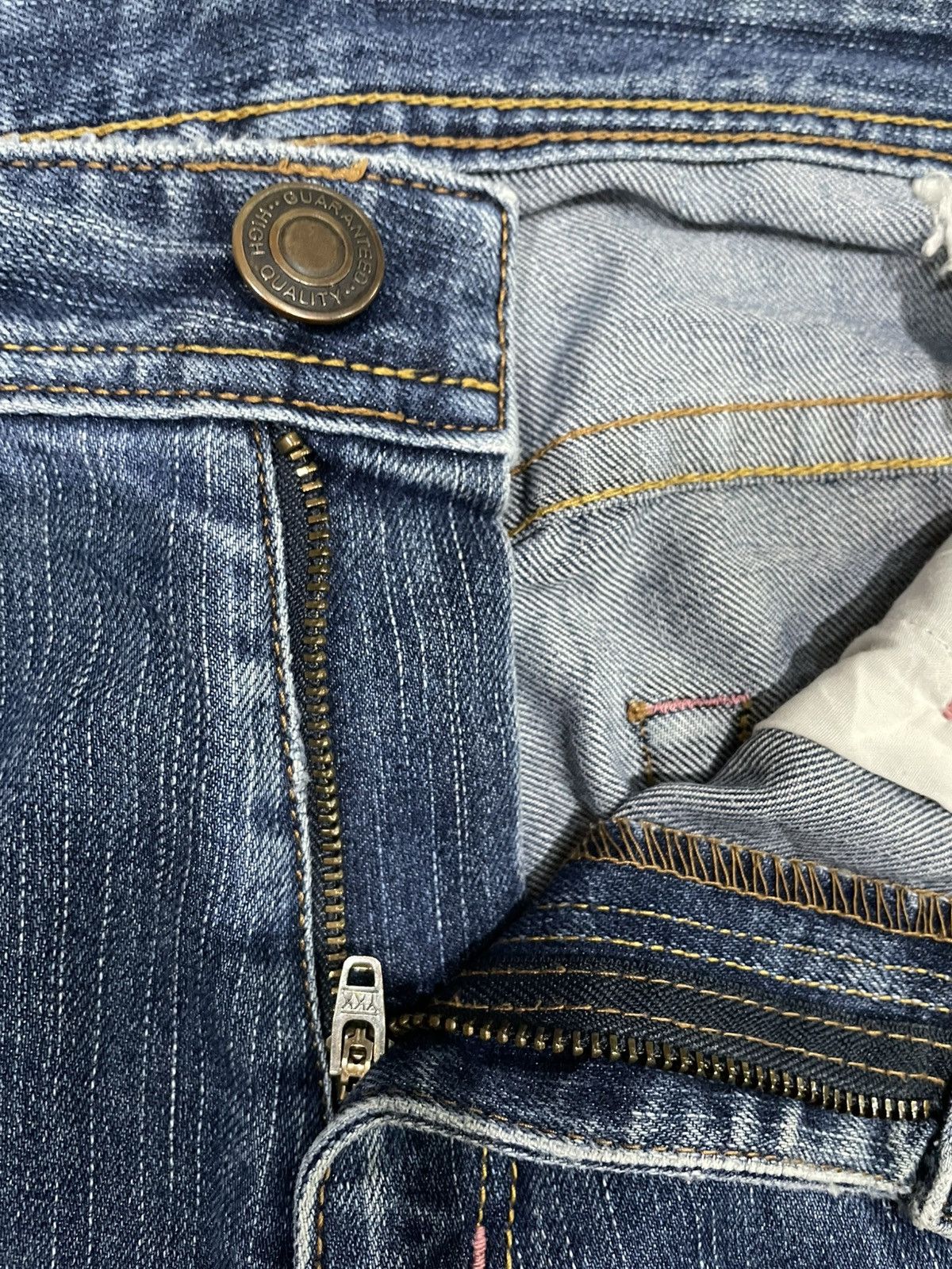 Japanese Brand Vintage Boot Cut Distress Ripped Faded Denim Jeans Size US 31 - 7 Thumbnail
