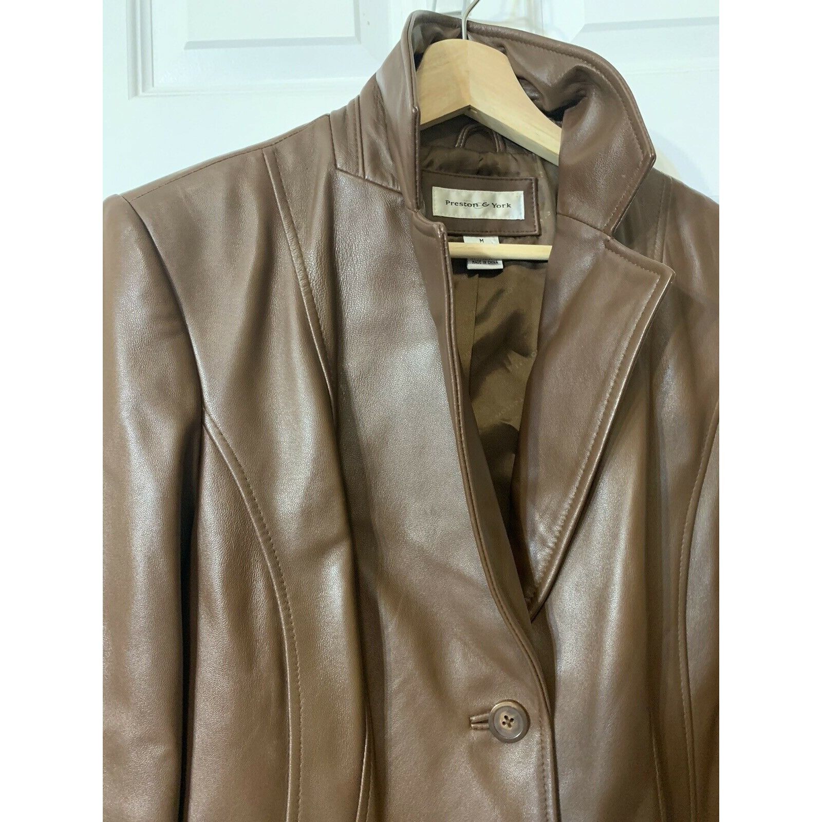 Preston & York Preston and York Brown Lambskin Leather Jacket Size M Coat Size US M / EU 48-50 / 2 - 1 Thumbnail